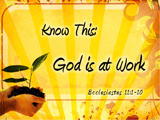 God is at work